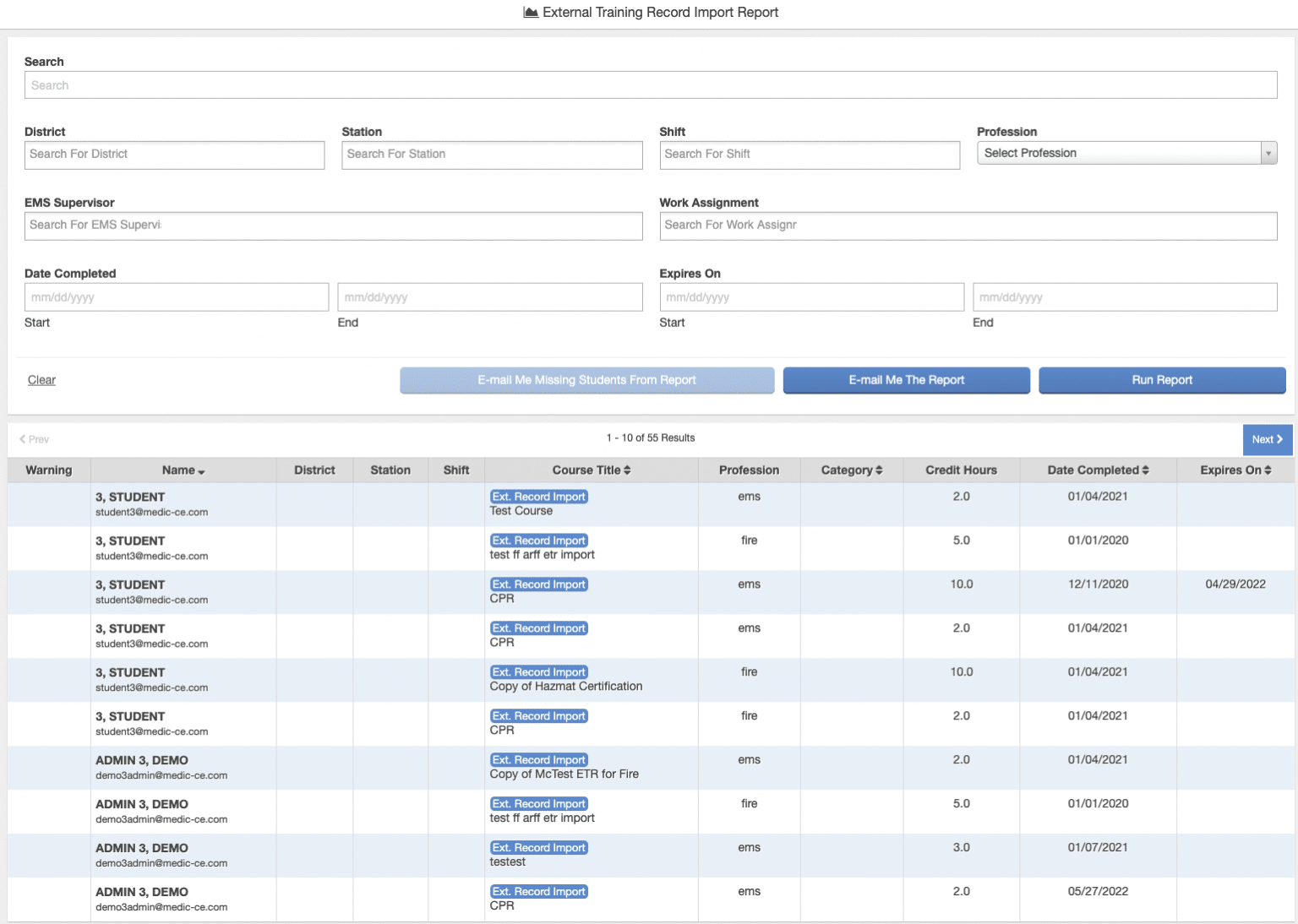 External Training Records CareerCert